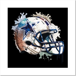 Dallas Cowboys Colorful Helmet Posters and Art